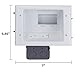 DATA COMM Electronics 45-0072-WH Commercial Grade Recessed Wall Plate Cable Pass Through, Mid-Size Low Voltage AV/HDMI Cord Hider with 20A Duplex Power Receptacle, TV & Home Theater, White