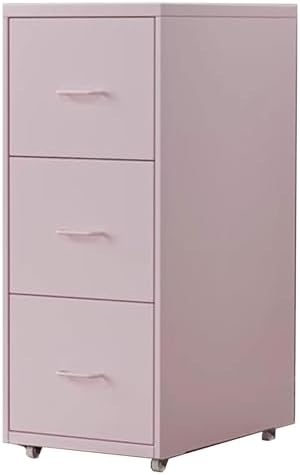 Green Metal 3-Drawer File Cabinet - Office Furniture, Side Storage Unit, Durable Filing Solution for Home & Office, Organize Documents & Supplies