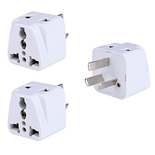Image of MX Universal Travel Adapter Type I - India to Australia /China /New Zealand Plug Converter with Fuse & Universal Socket - Compact Pack of 3 (MX‑3434D‑3)