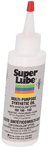 Super Lube 51004 Synthetic Oil with PTFE, High Viscosity, 4 oz Bottle,Translucent White-1
