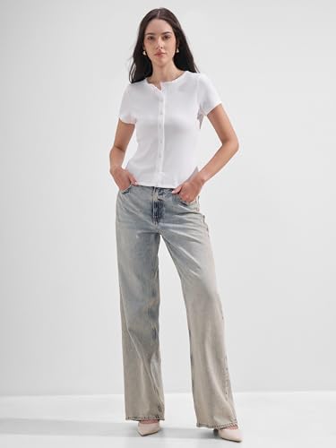 Image of Tokyo Talkies Women Pure Cotton Tops for Woman|Regular Fit Slim fit Crop Tops for Women Western|Top Tshirt for Women Stylish Western|Suitable for Casual and Workwear