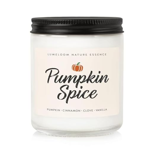 LUMELOOM Pumpkin Candle, Hello Fall Gifts- 9oz Aromatherapy Cinnamon Pumpkin Spice Soy Wax Candle for Home Scented- Autumn Gifts for Women, Men, Fall Decorations for Home
