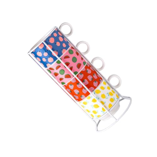 Ensemble de tasses en céramique 200 ml avec support pour café et thé