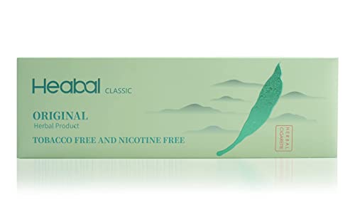 HEABAL Herbal Cigarettes - Nicotine Free & Tobacco Free (3 Packs / 60 Cigarettes) Flavor:Original