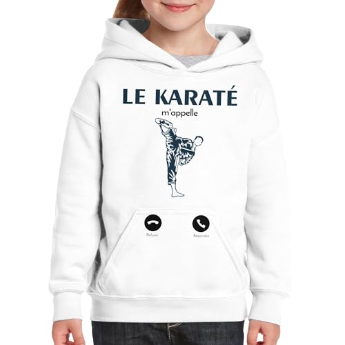 Sweat à capuche enfant le karaté m'appelle idéal pour l'après dojo