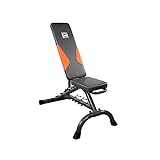 Orange Gym, Banco de mancuernas ajustable - banco de entrenamiento - banco de pesas – banco de fitness – 6 posiciones – soporta hasta 200 kg – negro/naranja