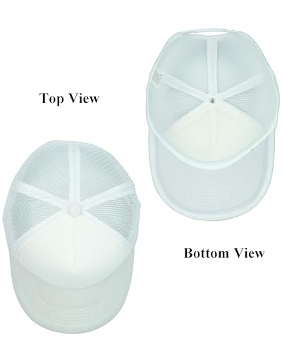 Image of Gelante 12 Pcs Sublimation Blank Trucker Hats - 5 Panel Mesh Snapback Baseball Cap Bulk