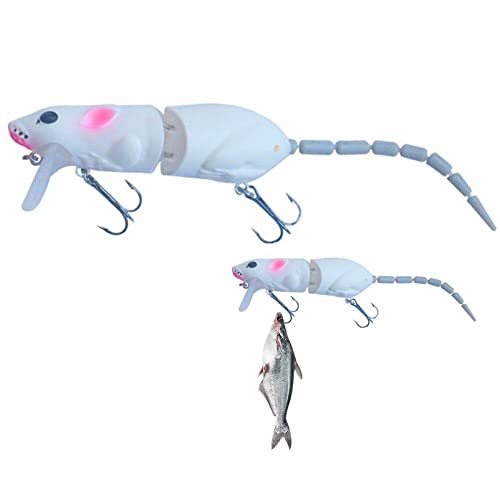 Luxylei Señuelos Artificiales De Superficie para Ratón, 15,5g, 85mm, Kit De Señuelos De Pesca para Cabeza De Serpiente, Cebo De Agua Dulce