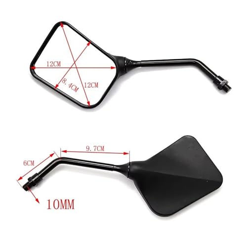Espejo universal moto gran angular con sistema activo antivibración 3