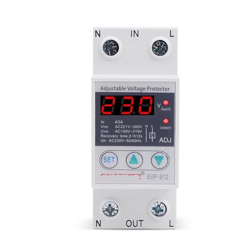 Relais de protection Rail Din SVP-912 40A 230V avec double affichage de tension - 2