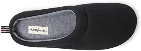 Dearfoams womens Nathan Waffle Knit Clog Slipper, Black, Small US | Image 3