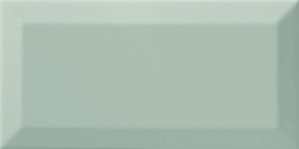 Metro Powdered Blue Ceramic Wall Bathroom Tile Subway Brick Effect 100mm x 200mm Bevelled Edge Kitchen Tiles Gloss Finish 1m2 Box of 50