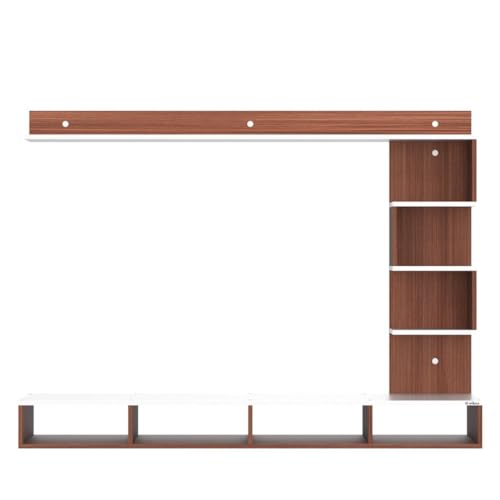 Image of Anikaa Laura Engineered Wood Wall Mount TV Unit /TV Stand /TV Cabinet /TV Entertainment Unit /Set Top Box Stand (Ideal for 43 Inch) (D.I.Y) (Walnut White)