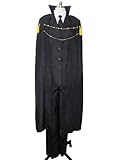 Xiao Wu Katekyo Hitman Reborn Tsunayoshi Sawada Tsuna Black Unfiorm Cosplay Costume (Male L)