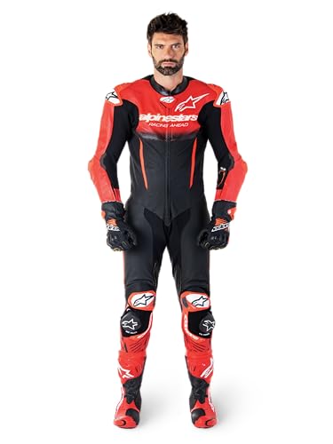 Alpinestars GP-R7 Tuta in pelle da moto in 1 pezzo, nero/rosso, 48