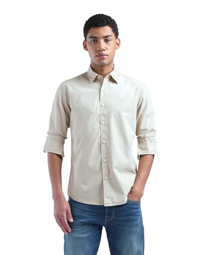 Image of Flying Machine Men's Regular Fit Shirt | Solid | Long Sleeves | Shirt for Man