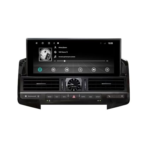 ABUWU Leitor de mídia automotivo HD de 12,3 polegadas com carro e Android Auto adequado para Toyota