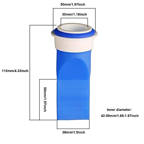 Shower Floor Drain Backflow Preventer, Waterless Trap Seal with 2 Reducing Ring - Image 3