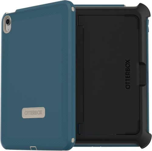 Image of OtterBox iPad (A16) & iPad 10th Gen (Only) Defender Series Case - Baja Beach (Blue) - Multi-Layer Protection - Four Position Stand - Built-in Screen Protector - Port Covers - Apple Pencil Storage