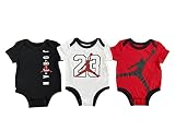 Jordan Infant Jumpman Classics Bodysuit 3 Piece Set (Red(55A553-W0G)/Black/White, 3 Months)