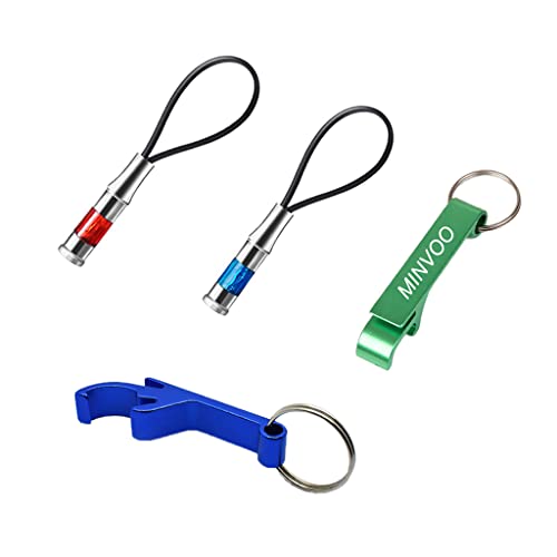 Porte-clés Antistatique Voiture 2 Pièces Porte Clef Anti-statique Porte Clef Personnalisé Déchargement Statique avec Lampe Éliminer l'électricité Statique des Poignées de Porte Cadeau de Vacances (B)