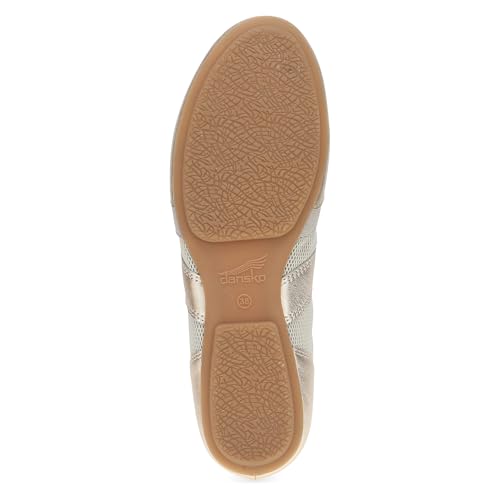 Image of Dansko Milana Slip-On Sneakerina Flats for Women - Sneaker-Inspired Ballet Shoe with Built-in Wedge and Arch Support - Lightweight Rubber Outsole - Leather and Mesh