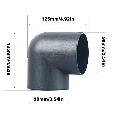 Air Vent Duct Connector,45 75 90Mm 90 Degree Elbow Connector Bend Air Duct Outlet Connectors - Elbow Pipe Joiner For Eberspaecher Diesel Parking Heater Accessory Generic #TOP3