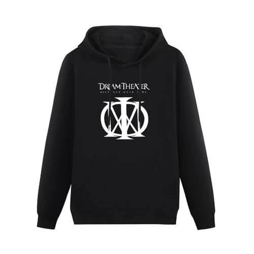 YANGDUJUN Dream Theater Distance Over Time Mens Hoodies Casual Cotton unissexo Black Sweatshirts, Preto, S