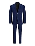 Traje Jprfranco Noos de Jack & Jones, traje de hombre, azul medieval, talla 50