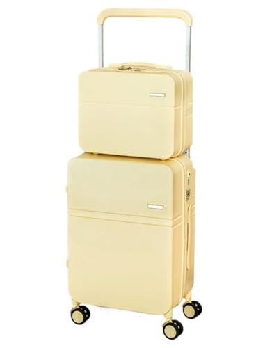 Suitcase Trolley Suitcase Set with USB Multi-Function Suitcase Boarding Suitcase Telescopic Drawbar Luggage(C,13+20in)