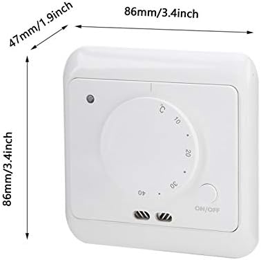 Home Thermostat, Universal Floor Heating Thermostat Built-in & External Sensor Temperature Manual Controller Dual-Sensor 16A 230V