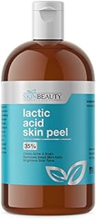LACTIC Acid 35% Skin Chemical Peel- Alpha Hydroxy (AHA) For Acne, Skin Brightening, Wrinkles, Dry Skin, Age Spots, Uneven Skin Tone, Melasma & More (from Skin Beauty Solutions) (8oz/240ml)
