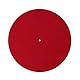 fivekim Plattenspieler-Matte Slipmat Audiophile 3 mm Filzplatte Vinyl Schallplattenspieler Anti-Vibration, langlebig, antistatisch, Filz, Rot