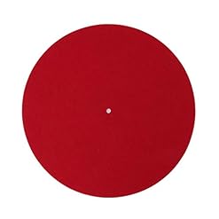 Red Felt Turntable Mat, Anti-Vibration, Anti-Static, 3mm Thick, 300mm Diameter, For Vinyl Record Players - Les Beatles, Paul McCartney, John Lennon, RIngo Starr, George Harrison