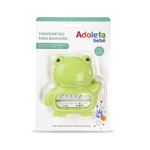 Termômetro para Banheira Infantil Atóxico Sapinho Verde - Adoleta Bebê