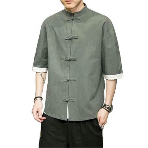 Costume style chinois homme en coton lin pour soirées d'été