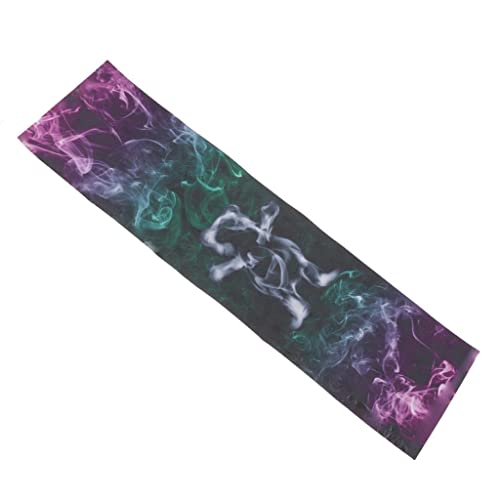 Luzhengyang Skateboard Sandpaper Grip Tape - Abrasion Double Seesaw Design for Men and Women, Long Board Rough Scrub Deck or 33.07 x 9.06inch - D