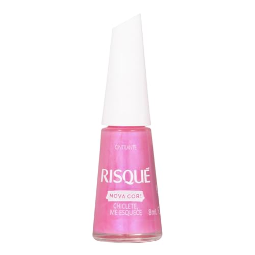 Esmalte Rosa Risqué Chiclete, Me Esquece Cintilante 8ml