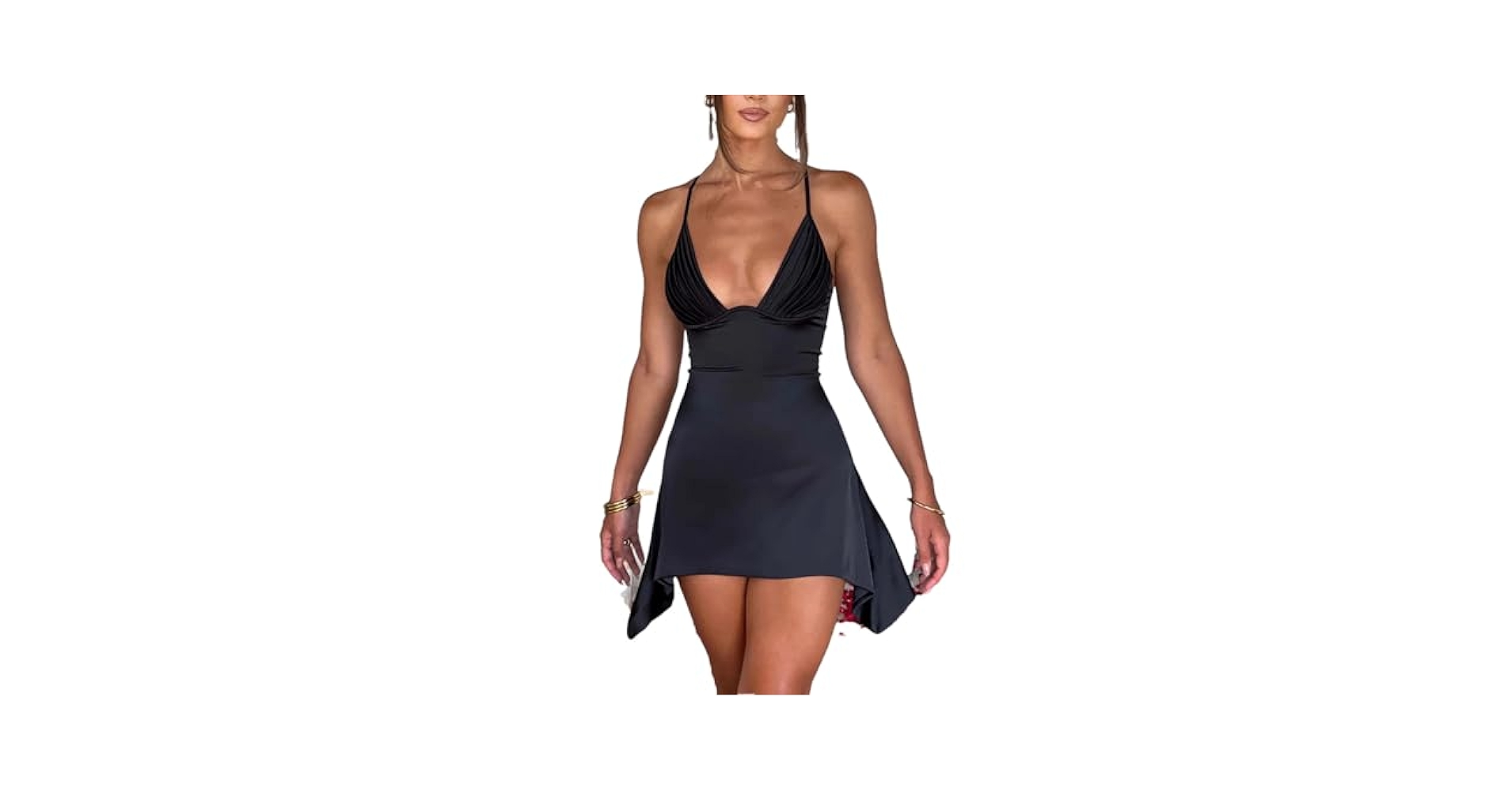 ワンピース S backless halter dress mini Amazon.com: LOOBIS Women's 2024 Summer Backless Mini Dress