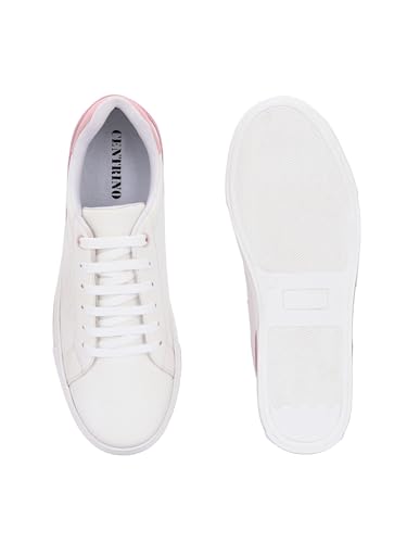 Image of Centrino Women Casual Shoes | Colorblock Sneakers with Ultra Soft Cushion Lace-Up Shoes All-Day Comfort | Trendy & Lightweight Design | Low Top Flat Sole(7611)