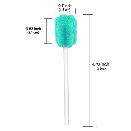 Wellgler's Disposable Oral Care Swabs, Sterile Sponge Mouth Swabs (250pcs, sky blue)