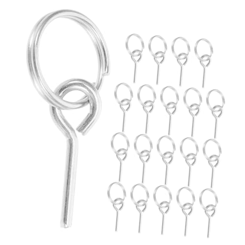 GETAJGHSD 20pezzi Connettori Per Esterni Metallo Con Anello Per Corda e Pin Accessori Per Campeggio Resistenti Facile Installazione Per Tende Da Campeggio e Escursionismo