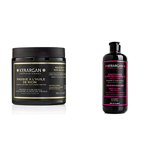 Masque Ricin Argan Kerargan pour retrouver des cheveux forts sans craindre la chute au brossage