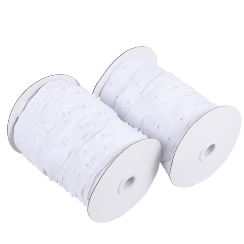 Rouleaux de boutons-pression invisibles en polyester de 1,8 cm adaptés à tout usage