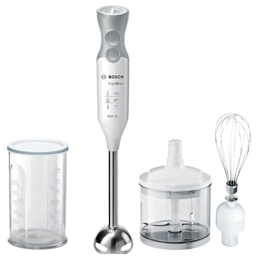 Bosch Hogar ErgoMixx Batidora de Mano, 600 W, Plástico, Gris