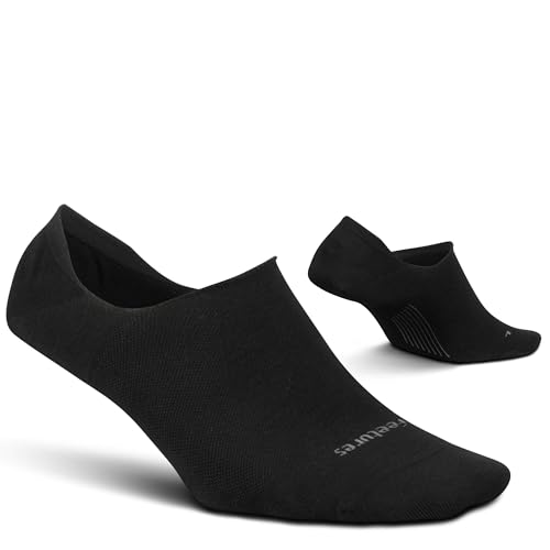 Image of Feetures Everyday Light Cushion Invisible Sock for Men - Anti-Slip Sock Liner with Targeted Compression - (1 Pair)