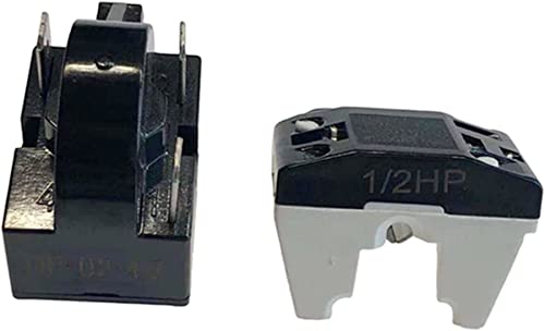 1Pcs Qp-02-4.7 Ptc Refrigerator Start Relay 3Pin Coolers Compressor Starter 4.7 Ohm With 1Pcs Refrigerator Overload Protector 1/2Hp #TOP1