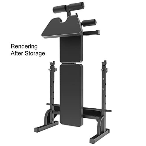 QWVDS Verstelbare Full Body Workout Bank Opvouwbare Bank Multifunctionele Utility Gewichthefbank - Image 5