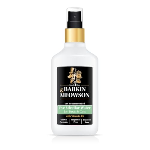 Barkin & Meowson Eye Micellar Water for Dogs & Cats 150ml / 5.07 fl.oz - Vitamin B5, Fragrance-Free Cleansing Formula