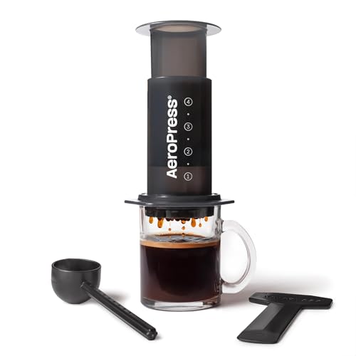 Image of AeroPress Original Coffee and Espresso-style Maker, Barista Level Portable Coffee Maker with Chamber, Plunger, & Filters, Quick Coffee and Espresso Maker
